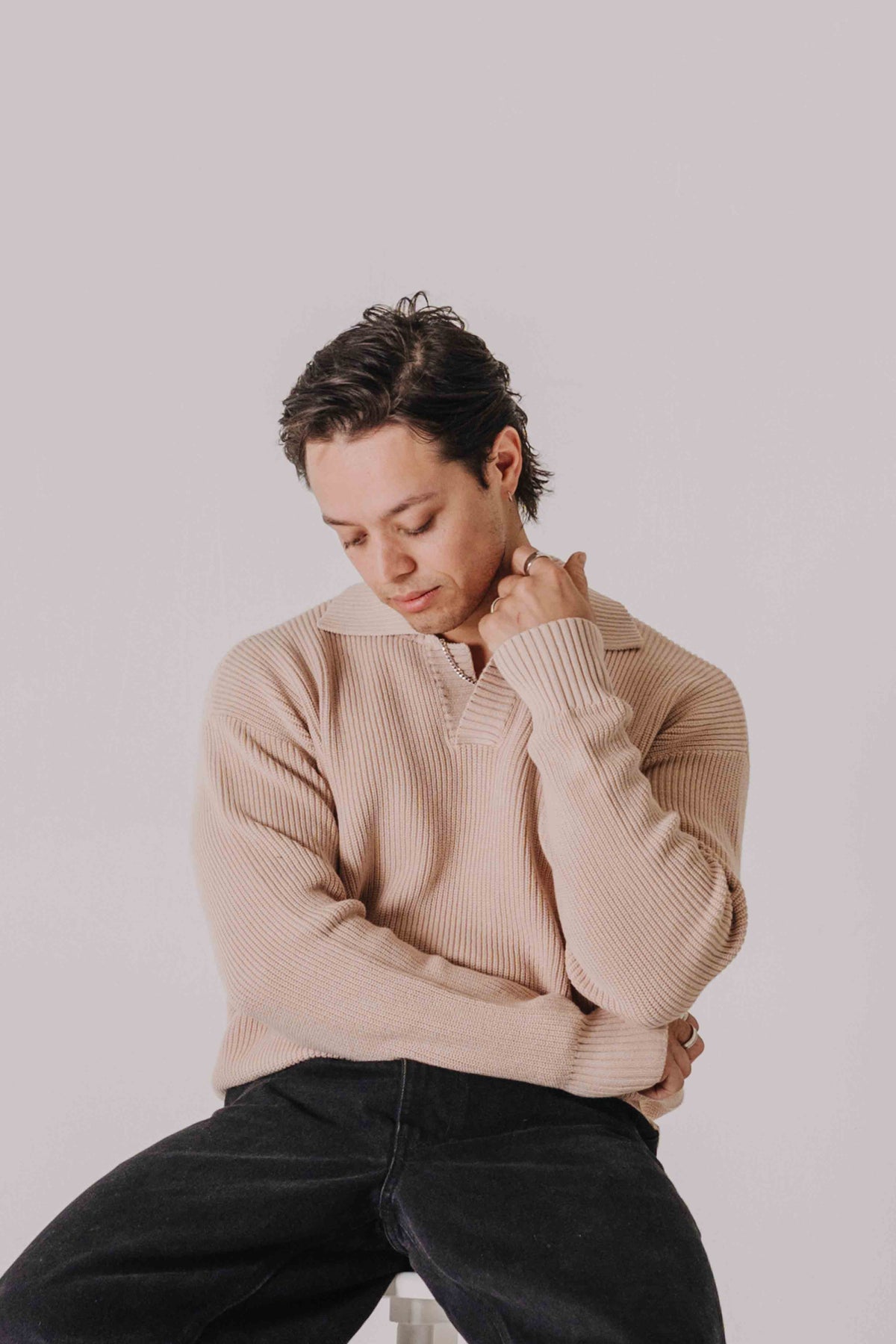 OATMEAL PIQUE KNIT