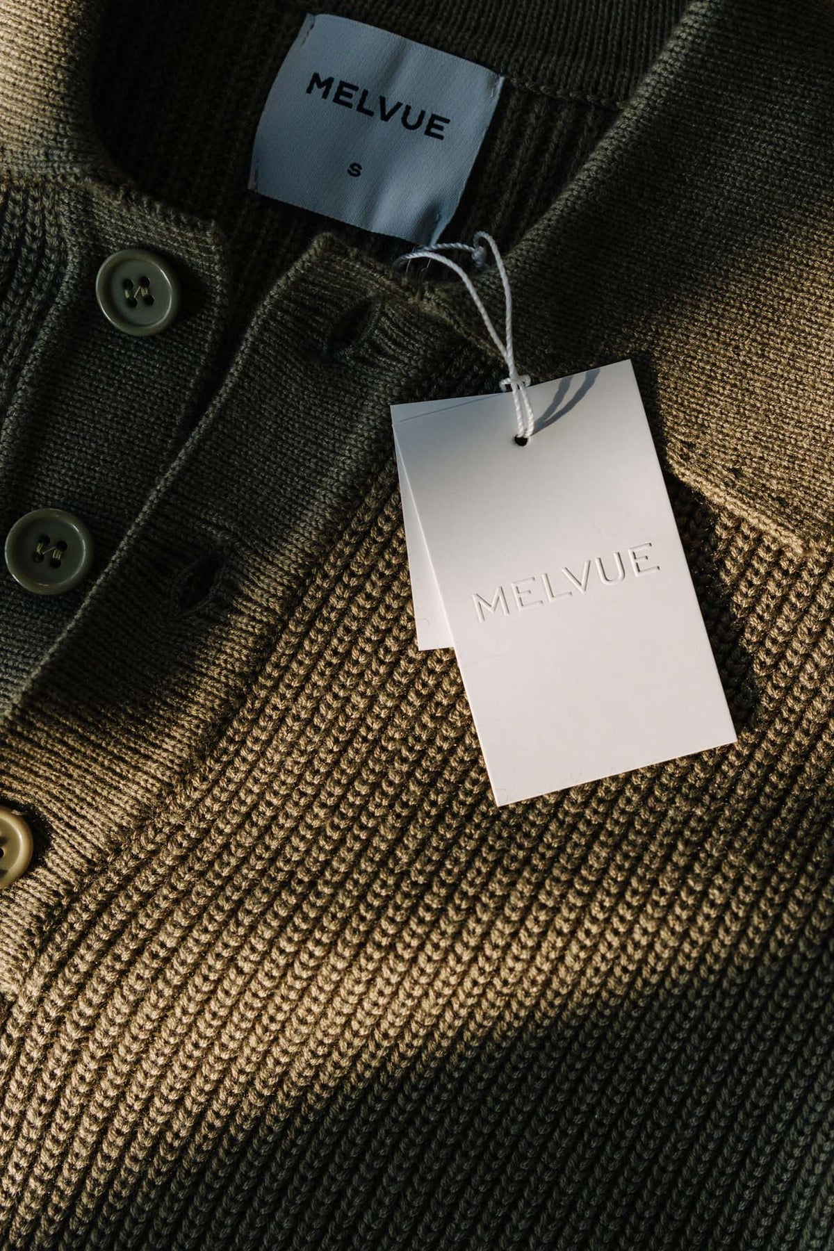 OLIVE WOOL POLO