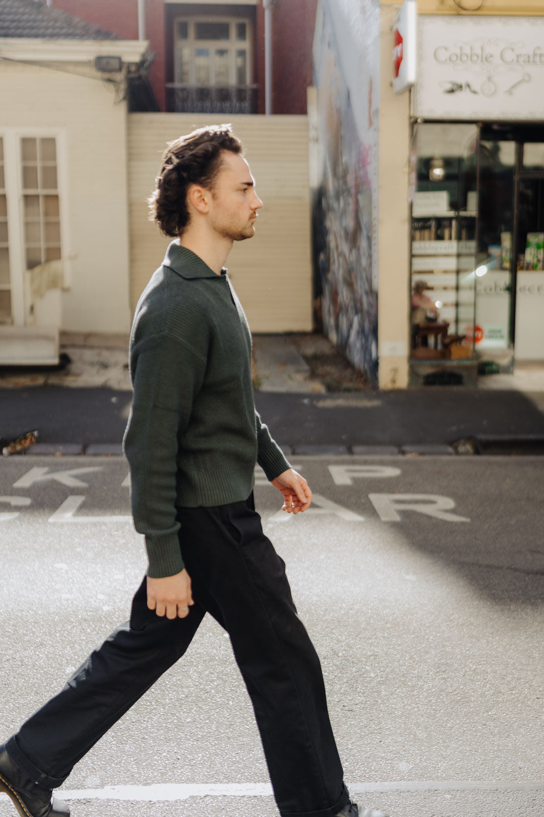 FOREST GREEN PIQUE KNIT