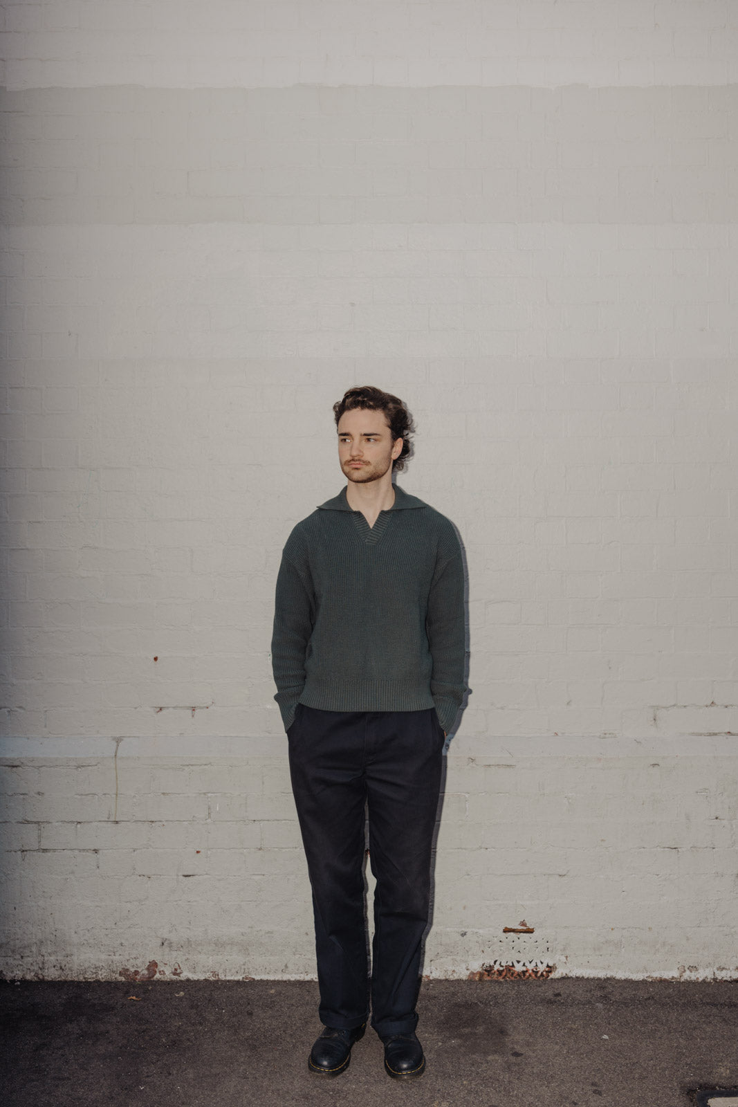 FOREST GREEN PIQUE KNIT