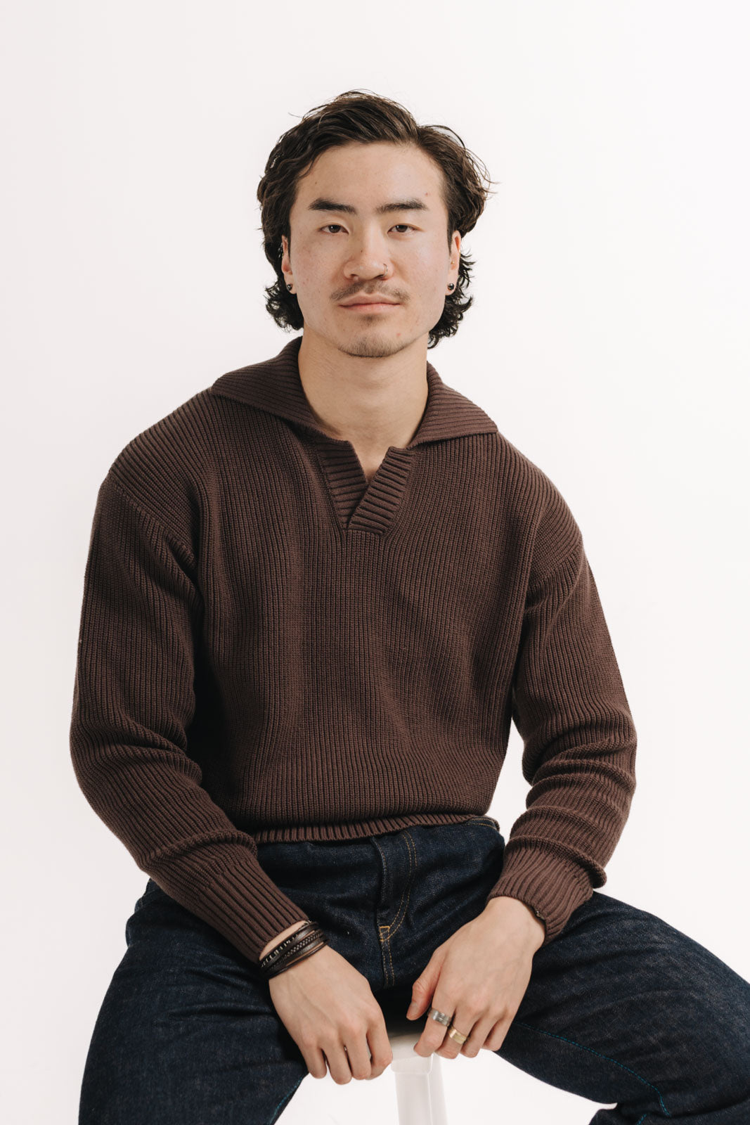 CHOCOLATE PIQUE KNIT