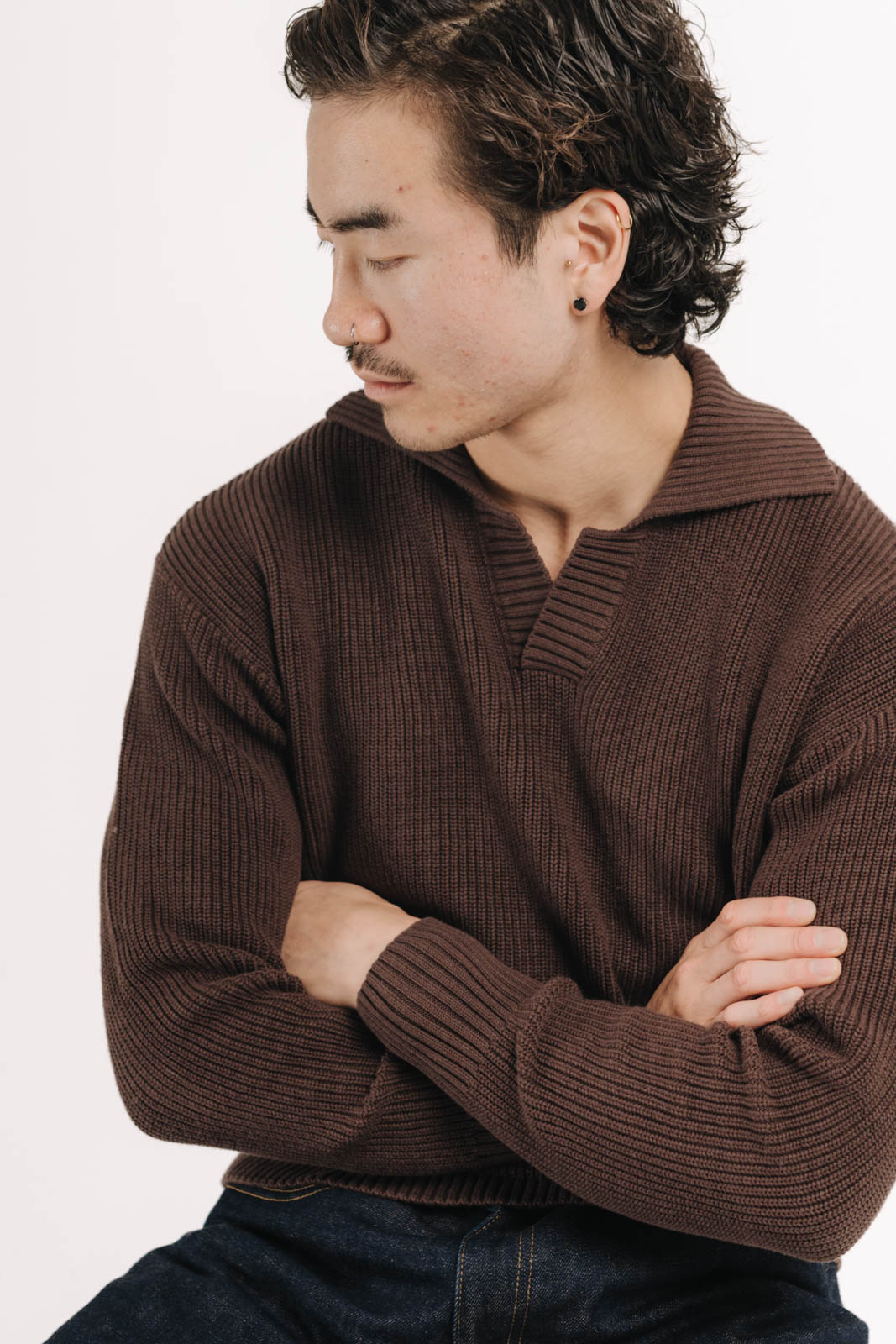 CHOCOLATE PIQUE KNIT